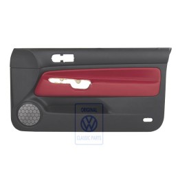 Genuine VW Door Panel Trim (Leather) Red - 1J3867012EDLLD