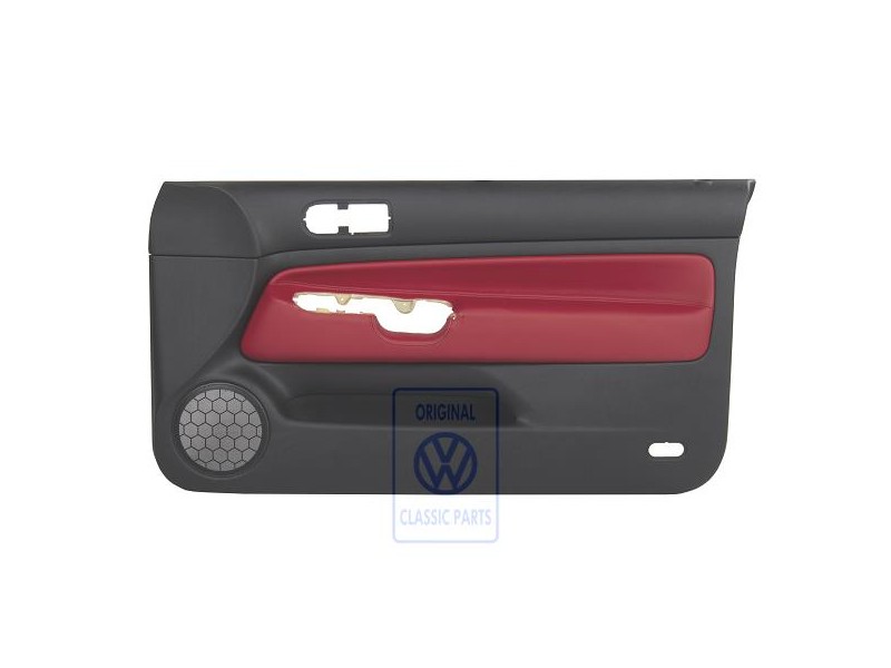 Genuine VW Door Panel Trim (Leather) Red - 1J3867012EDLLD