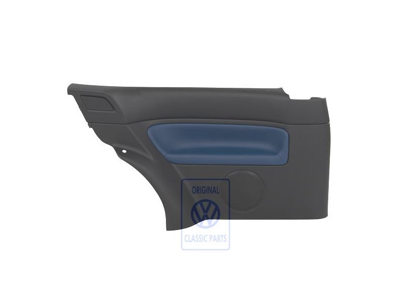 Genuine VW Side Panel Trim (Leather) Black/Jazz Blue - 1J3867043CMHSE