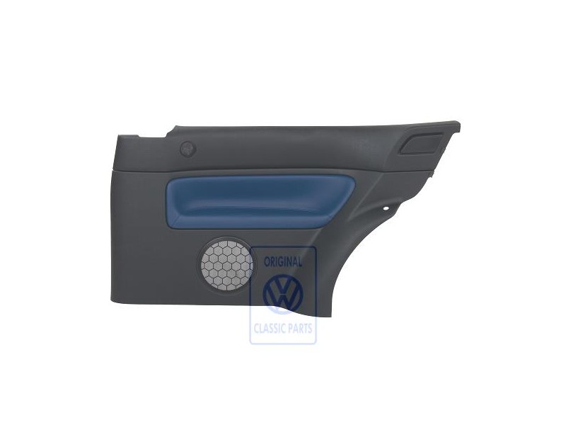 Genuine VW Side Panel Trim (Leather) Black/Jazz Blue - 1J3867044CCHSE