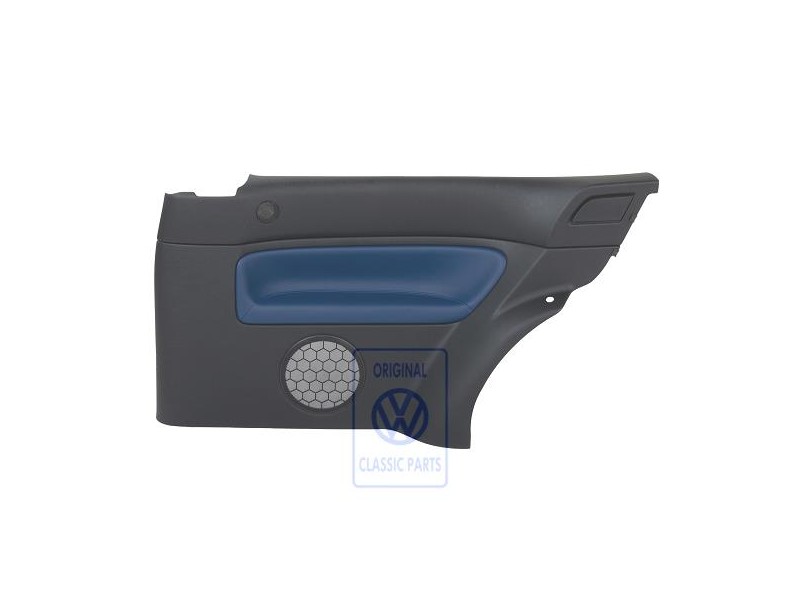 Genuine VW Side Panel Trim (Leather) Black/Jazz Blue - 1J3867044CNHSE