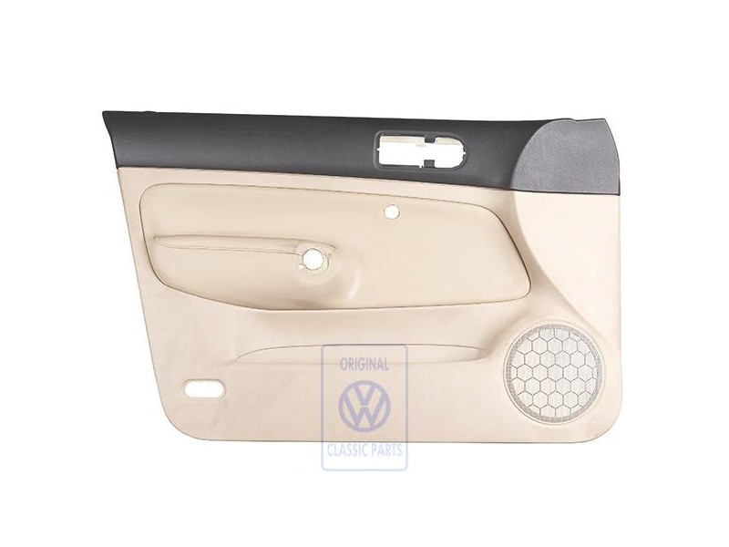 Genuine VW Door Panel Trim (Leather) Black/Light Beige - 1J4867011DJFWZ Genuine VW Door Panel Trim (Leather) Black/Light Beige - 1J4867011DJFWZ