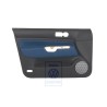 Genuine VW Door Panel Trim (Leather) Black/Jazz Blue - 1J4867011FDHSE