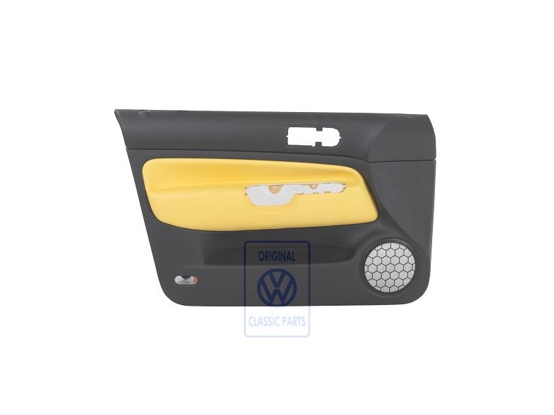 Genuine VW Door Panel Trim (Leather) Yellow - 1J4867011FDHUV