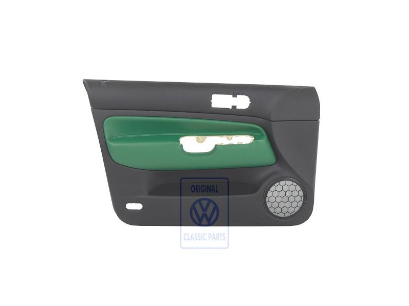 Genuine VW Door Panel Trim (Leather) Green - 1J4867011FDLLE