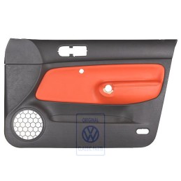 Genuine VW Door Panel Trim (Leather) Black/Tropical Orange - 1J4867012DCGEB