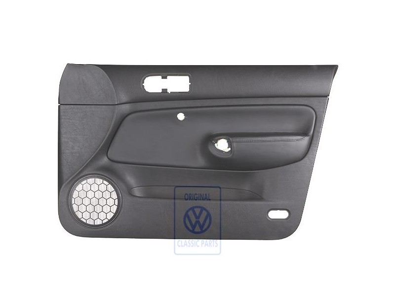 Genuine VW Door Panel Trim Leather Black/Black - 1J4867012DCGEN