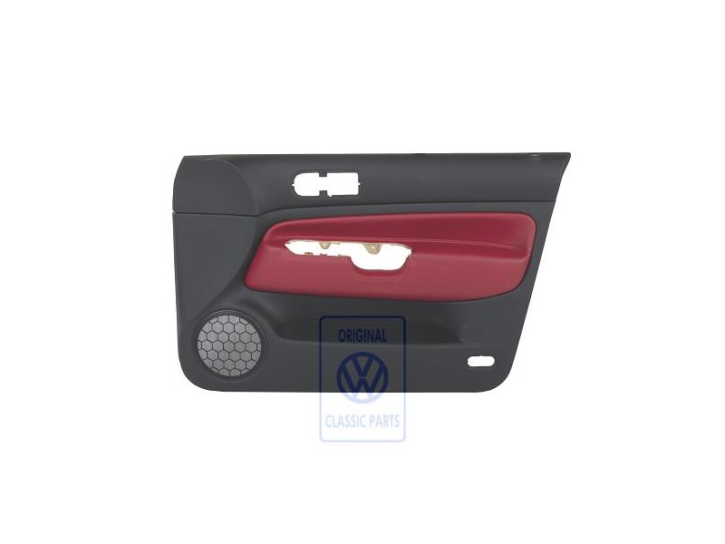 Genuine VW Door Panel Trim (Leather) Red - 1J4867012ELLLD