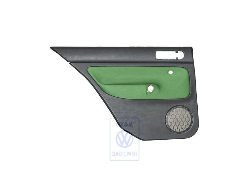 Genuine VW Door Panel Trim (Cloth) Black/Green - 1J6867211ADGHG