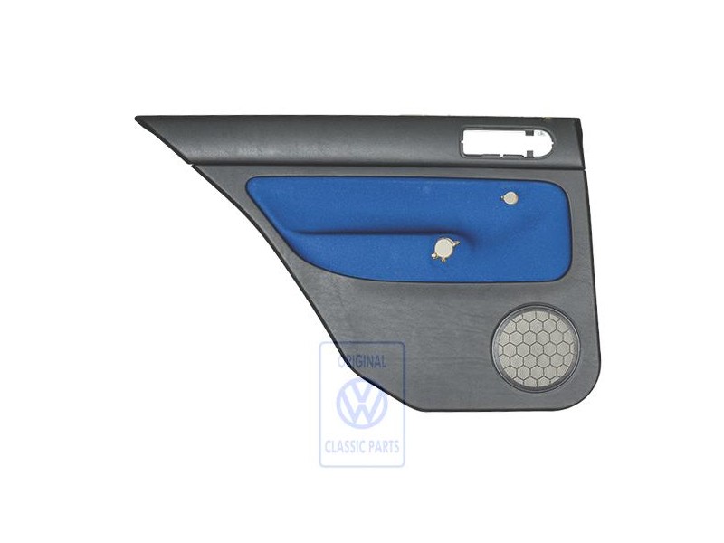Genuine VW Door Panel Trim (Cloth) Black/Blue - 1J6867211ADHYX