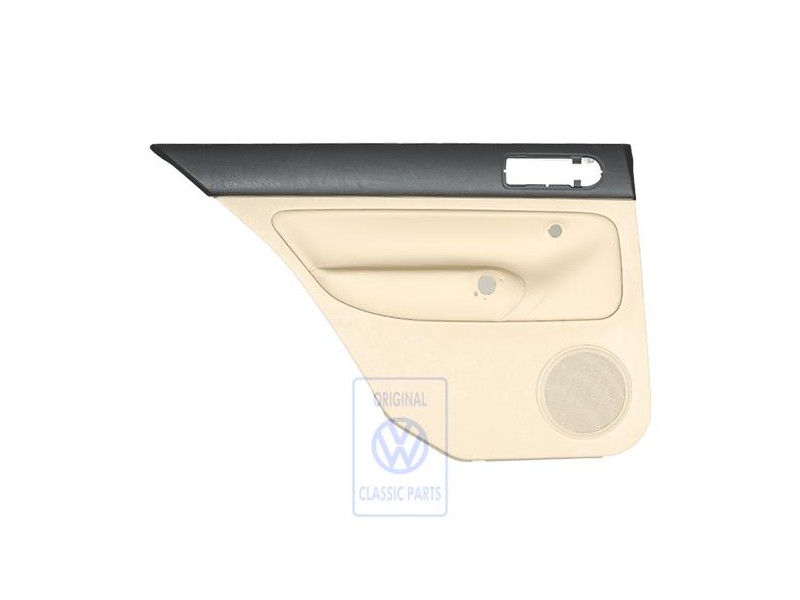 Genuine VW Door Panel Trim (Leather) Black/Light Beige - 1J6867211ATFWZ
