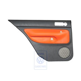 Genuine VW Door Panel Trim (Leather) Black/Tropical Orange - 1J6867211ATGEB