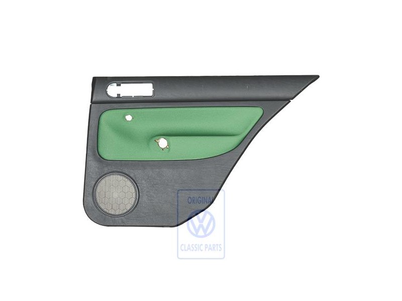 Genuine VW Door Panel Trim (Cloth) Black/Green - 1J6867212ADGHG