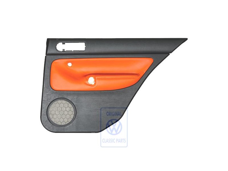Genuine VW Door Panel Trim (Leather) Black/Tropical Orange - 1J6867212AHGEB Genuine VW Door Panel Trim (Leather) Black/Tropical Orange - 1J6867212AHGEB