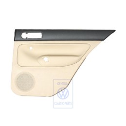 Genuine VW Door Panel Trim (Leather) Black/Light Beige - 1J6867212ATFWZ
