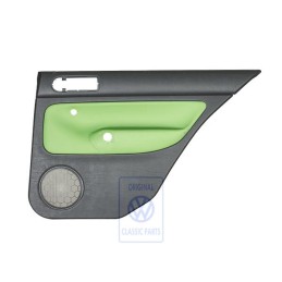 Genuine VW Door Panel Trim (Leather) Black/Cosmic Green - 1J6867212ATGED