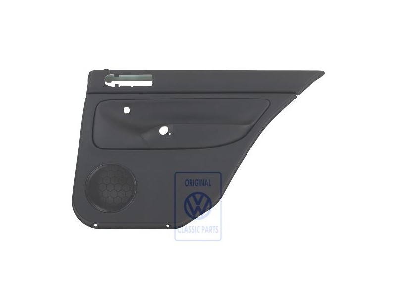 Genuine VW Door Panel Trim (Leather) Black/Black - 1J6867212ATHSA
