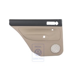 Genuine VW Door Panel Trim (Leather) Black/Light Beige - 1J9867211ALFWZ