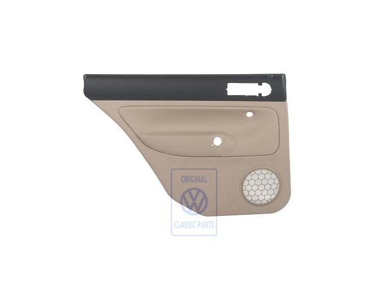 Genuine VW Door Panel Trim (Leather) Black/Light Beige - 1J9867211ALFWZ