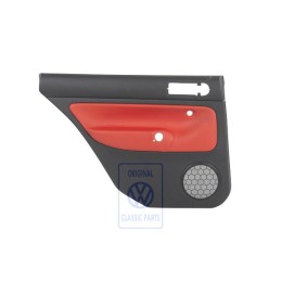 Genuine VW Door Panel Trim (Leather) Black/Tropical Orange - 1J9867211ALGEB