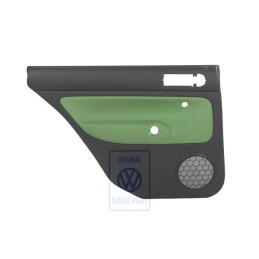 Genuine VW Door Panel Trim (Leather) Black/Cosmic Green - 1J9867211ALGED