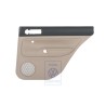 Genuine VW Door Panel Trim (Leather) Black/Light Beige - 1J9867212AAFWZ