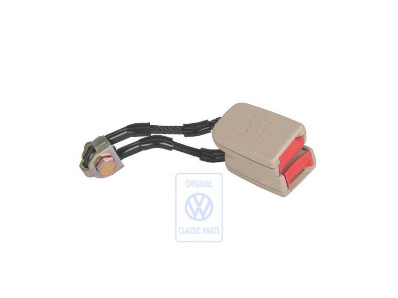 Genuine VW Double Belt Latch Light Beige/Fire Red - 1J0857488B FCR