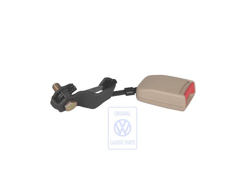 Genuine VW Belt Latch Light Beige/Fire Red - 1J0857495B FCR Genuine VW Belt Latch Light Beige/Fire Red - 1J0857495B FCR