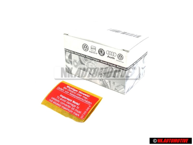 Genuine VW Sticker OIL LEVEL ABOVE MAXIMUM - 037010049R
