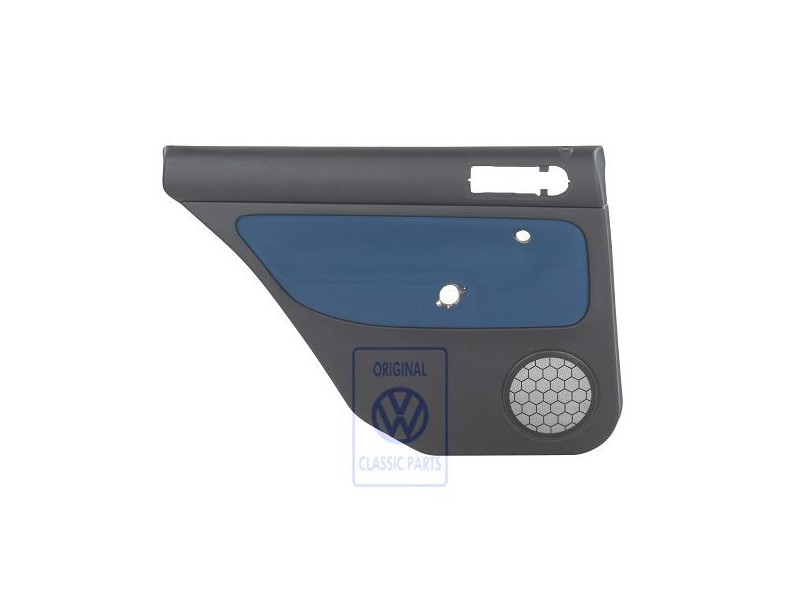 Genuine VW Door Panel Trim (Cloth) Black/Blue - 1J9867211Q HYX