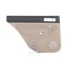 Genuine VW Door Panel Trim (Cloth) Black/Light Beige - 1J9867211S FWW