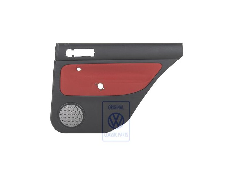 Genuine VW Door Panel Trim (Cloth) Black/Tropical Orange - 1J9867212Q GHF