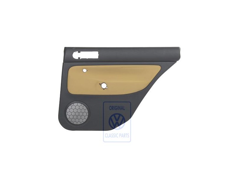 Genuine VW Door Panel Trim (Cloth) Black/Yellow - 1J9867212Q GRE