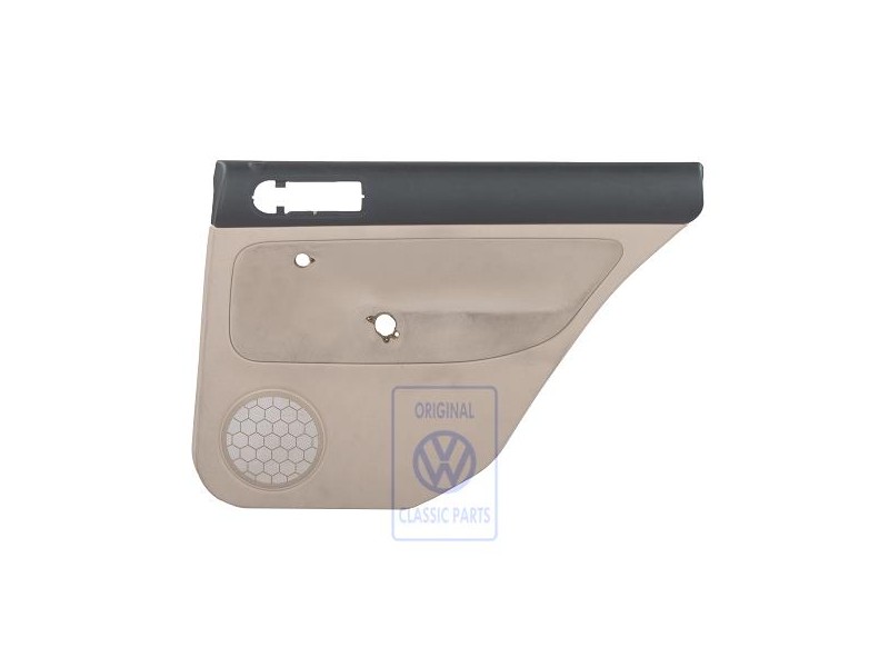 Genuine VW Door Panel Trim (Cloth) Black/Light Beige - 1J9867212S FWW