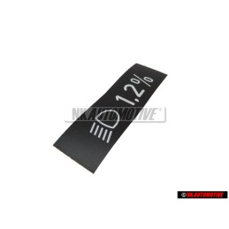 Genuine VW Sticker Beam Adjustment - 323000333