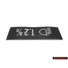 Genuine VW Sticker Beam Adjustment - 323000333