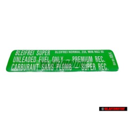 Genuine VW Sticker 91OCT - 034010105K