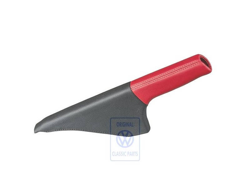 Genuine VW Brake Lever Trim Leather Red - 1J0711461E LMJ