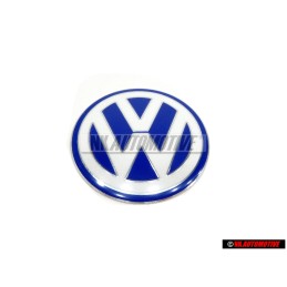 Genuine VW Engine Cover Badge Emblem White Blue - 06A103940G