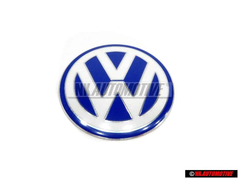 Genuine VW Engine Cover Badge Emblem White Blue - 06A103940G