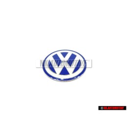 Genuine VW Engine Cover Badge Emblem White Blue - 06A103940G
