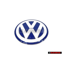 Genuine VW Engine Cover Badge Emblem White Blue - 06A103940G