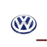 Genuine VW Engine Cover Badge Emblem White Blue - 06A103940G