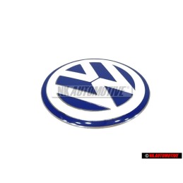Genuine VW Engine Cover Badge Emblem White Blue - 06A103940G