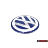 Genuine VW Engine Cover Badge Emblem White Blue - 06A103940G