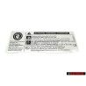 Genuine VW Sticker Overfilled Engine Oil Can Damage Catalyst - 701010002A