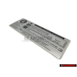 Genuine VW Sticker Overfilled Engine Oil Can Damage Catalyst - 701010002A