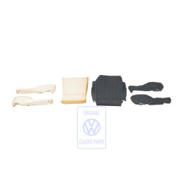 Genuine VW Seat Covering Fabric Grey/Red - 191881370A WE9