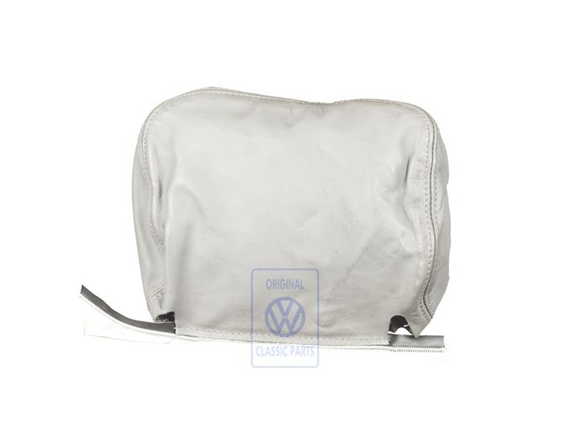 Genuine VW Head Restraint Cover (Leather) Slate (Grey) - 155881921 9DX