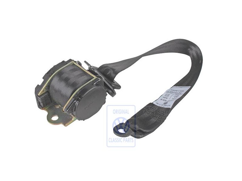 Genuine VW Three-Point Safety Belt Satin Black - 1H9857805B B41